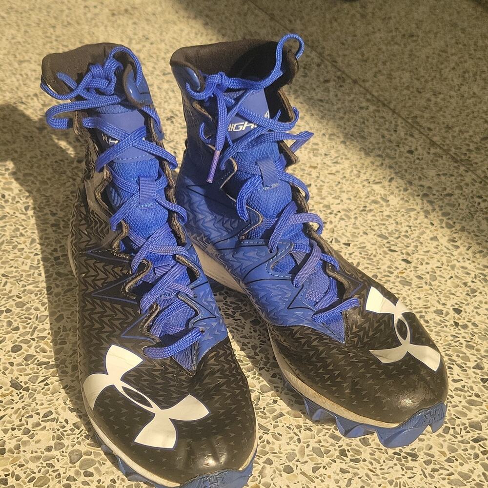 Under Armour ClutchFit Football Cleats Black/Blue US 8 Medium (D, M)